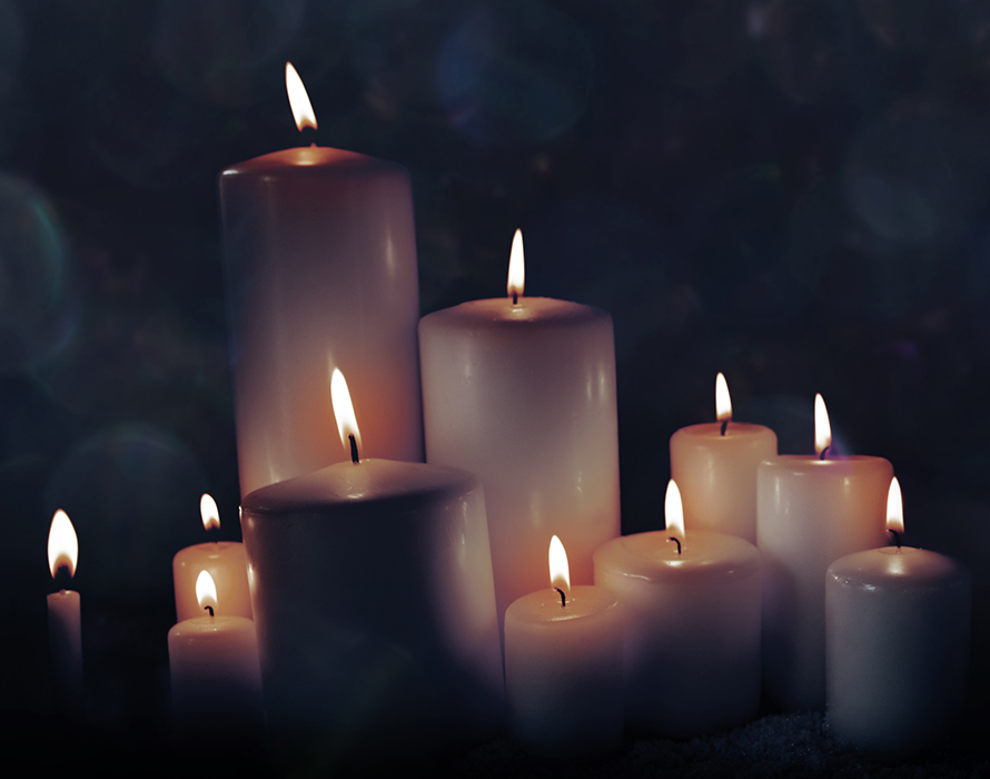 Kerzen Kondolenzbuch